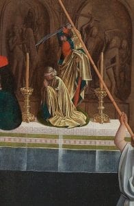 Geertgen tot Sint Jans (or workshop),  Altar with Sacrifice of Isaac, detail of fig. 1., 1496,  Rijksmuseum, Amsterdam