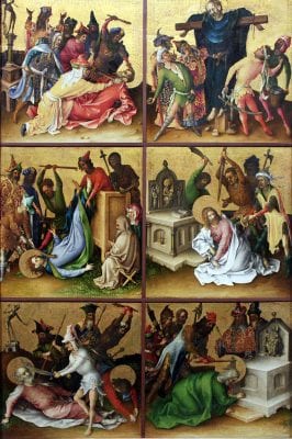 Stephan Lochner,  Martyrdom of the Apostles Altarpiece (right win, 1435–40, Städelsches Kunstinstitut, Frankfurt