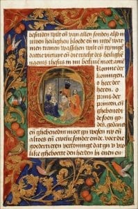 Adoration of the Magi (fol. 42v), prayer book (se,  ca. 1490–1500,  Royal Library, The Hague