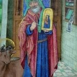 Master of the Dresden Prayerbook, Donne Hourse: Saint Luke, detail of Saint Luke,  ca. 1480,  Louvain-la-Neuve, Archives de l'Université
