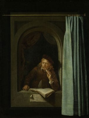 Gerrit Dou,  Painter with Pipe and Book, 1645–50, Rijksmuseum, Amsterdam