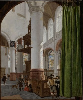 Gerard Houckgeest,  Interior of the Oude Kerk in Delft, ca. 1651, Rijksmuseum, Amsterdam