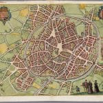 G. Braun and F. Hogenberg, Plan of the City of Mechelen, from Civitates Orbis, Stadsarchief, Mechelen, beeldbankmechelen.be