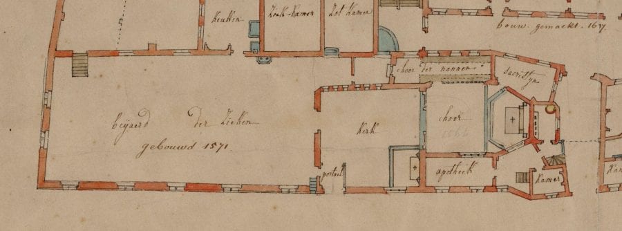 Unknown, Plan of Onze-Lieve-Vrouwegasthuis, Mechelen (detai, Stadsarchief, Mechelen, beeldbankmechelen.be