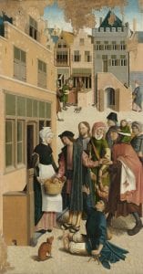 Master of Alkmaar, Distributing Bread to the Blind and Needy (detail , Rijksmuseum, Amsterdam, purchased with the support of the Vereniging Rembrandt and the Commissie voor Fotoverkoop