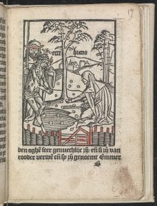Unknown Netherlandish, Christ and the Soul in the Garden of Gethsemane, f, 1521, Koninklijke Bibliotheek, The Hague