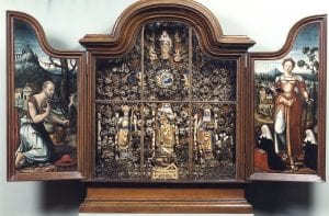 Unknown Mechelen, Besloten Hofje with Saint Anne, the Virgin Mary, a, 1529 (?), Musea & Erfgoed Mechelen, Collectie Gasthuiszusters, Onze-Lieve-Vrouw Waver, on long-term loan from the Augustinian Sisters of Mechelen