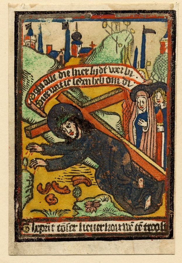 Sisters at Onze-Lieve-Vrouwe-ten-Troost, Vilvoorde, Christ Falling under the Cross, 1500–20, The British Museum, London