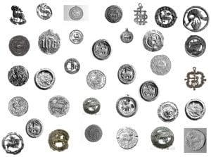 Fig. 10 Christological badges with the Lamb of God, what I am terming here Eucharist badges, culled from the Kunera database
