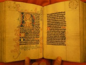 Unknown,  Incipit of the Short Hours of the Cross, with an ,  Koninklijke Bibliotheek, The Hague