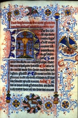 Unknown, Incipit of the Short Hours of the Cross, with a L, Bodleian Library, Oxford