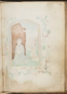 Unknown,  Reverse of Annunciation print, inserted to prefac,  Koninklijke Bibliotheek, Brussels