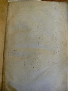 Unknown,  Final flyleaf, with at least eight round offsets,  University Library, Liège