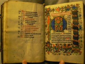Unknown,  Incipit of the Hours of the Virgin, with offsets ,  Universiteitsbibliotheek, Utrecht
