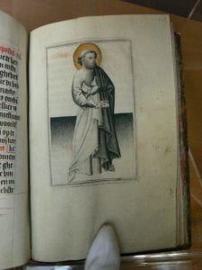 Unknown,  Grisaille miniature of Saint Peter, with offsets ,  Plantin Museum, Antwerp