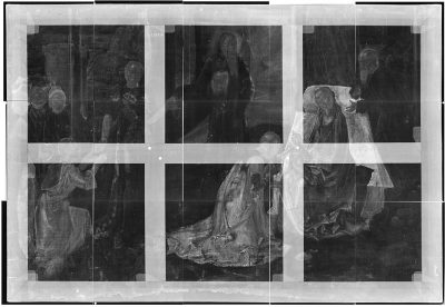  Justus van Ghent,  Adoration of the Magi, X-radiograph, ca. 1470, The Metropolitan Museum of Art, New York