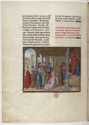 Justus van Ghent,  Livre des faits d’Alexandre le grant, fol. 19,  after 1470, Bibliothèque nationale de France, Paris