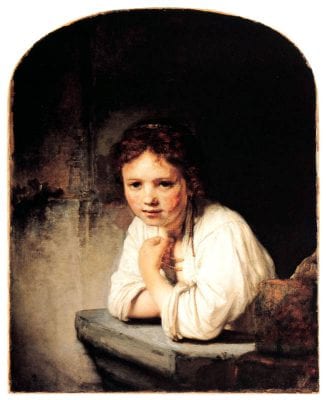  Girl at a Window,  Rembrandt van Rijn, 1645, Dulwich Picture Gallery