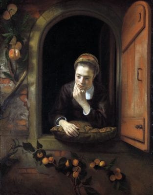  Girl at a Window,  Nicolaes Maes, 1650–60, Rijksmuseum, Amsterdam