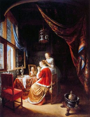  Lady at Her Toilet,  Gerrit Dou, 1667, Museum Boymans-van Beuningen, Rotterdam