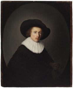 Gerrit Dou,  Portrait of a Young Man with a Hat,  ca. 1635,  The Leiden Collection, New York