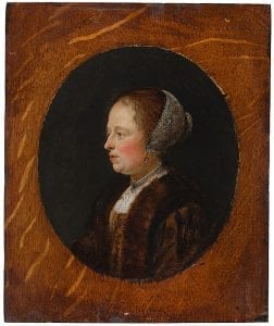 Gerrit Dou,  Portrait of a Lady in Profile,  ca. 1635–40,  The Leiden Collection, New York