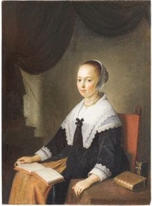 Gerrit Dou,  Portrait of a Lady with a Music Book,  ca. 1640–44,  The Leiden Collection, New York