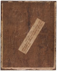 Gerrit Dou, Cat Crouching on the Ledge of an Artist’s Atelier, verso, 1657, The Leiden Collection, New York