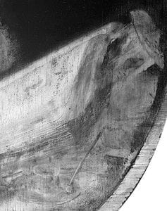Infrared image detail of Scholar Sharpening a Qu,