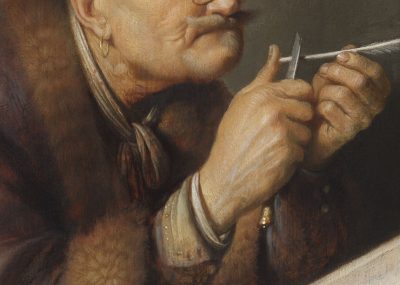 Detail of Scholar Sharpening a Quill