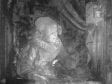 Infrared image of Old Woman at a Niche by Candle,