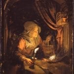 Stripped-state photo of Old Woman at a Niche by ,