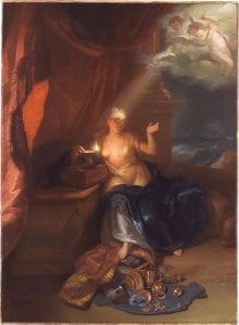 Godfried Schalcken,  Conversion of Mary Magdalen, showing a comparabl, 1700,  The Leiden Collection, New York