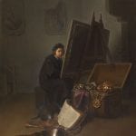 Circle of Rembrandt van Rijn, possibly Gerrit Dou,  An Artist in His Studio,  ca. 1630,  The Leiden Collection, New York
