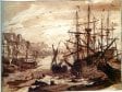 Claude Lorrain after Paul Bril,  Harbor Scene (Liber Veritatis no. 30),  British Museum, London