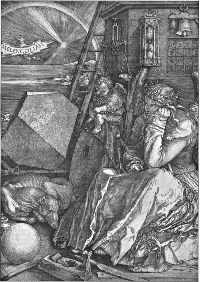 Albrecht Dürer,  Melancolia,  monogrammed and dated 1514,  Rijksmuseum, Rijksprentenkabinet, Amsterdam