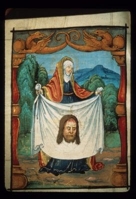 Nikolaus Glockendon,  Saint Veronica, Prayer Book of Jakob and Anna Sa, ca. 1520, Munich, Bayerische Staatsbibliothek