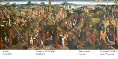 Hans Memling,  Scenes from the Advent and Triumph of Christ (f,  ca. 1480,