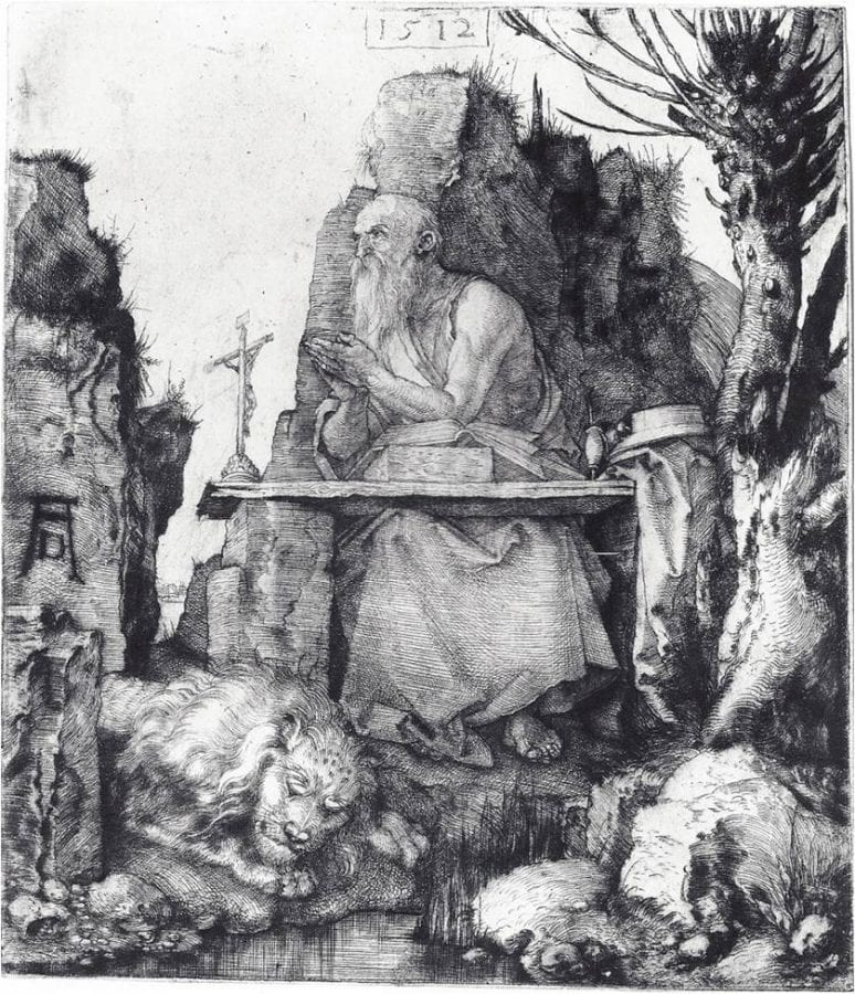 Albrecht Dürer,  Saint Jerome by the Willow Tree,  ca. 1512,  Metropolitan Museum of Art, New York