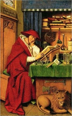 Jan van Eyck (or follower),  Saint Jerome in His Study, ca. 1441(?), Detroit Institute of Arts