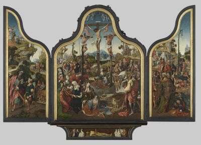 Cornelis Engebrechtsz,  Triptych with the Crucifixion of Christ,  ca. 1515–18,  Stedelijk Museum de Lakenhal, Leiden