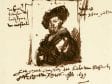   Rembrandt,  Sketch of Raphael’s Portrait of Baldassare Cas, 1639,  Graphische Sammlung Albertina, Vienna