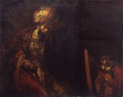 Rembrandt van Rijn and/or Studio of,  Saul and David,  ca. 1655, Royal Picture Gallery Mauritshuis, The Hague