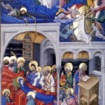 Bedford Master,  Death and Coronation of the Virgin, miniature fr,  ca. 1410-15,  British Library, London