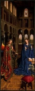 Jan van Eyck,  Annunciation,  ca. 1434-36,  National Gallery of Art, Washington, D.C.