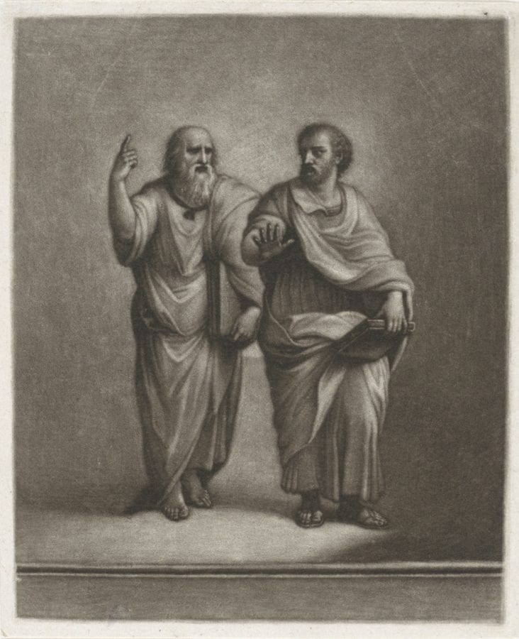 Wallerant Vaillant, after Raphael,  Plato and Aristotle,  1658–77, Rijksmuseum, Amsterdam