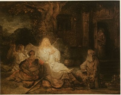 Rembrandt,  Abraham Entertaining the Three Angels, 1646, Private collection