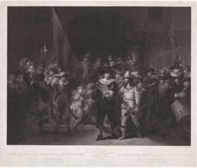 Lambertus Antonius Claessens, after Gerrit Lundens, after Rembrandt,  Company of Captain Frans Banninck Cocq and Lieut,  1797, Rijksmuseum Amsterdam