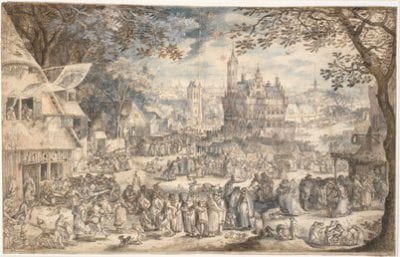 David Vinckboons,  Village Kermis, 1602, Statens Museum for Kunst, Copenhagen