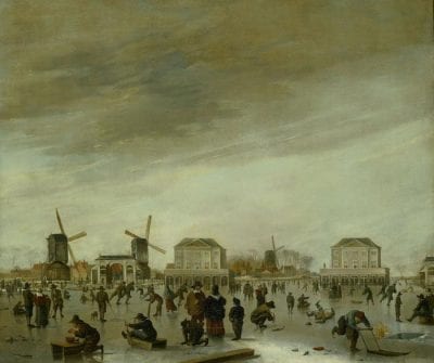 Hendrick Dubbels (1621–1707),  The Blockhouses on the Amstel in Winter,  ca. 1651–54,  Amsterdams Historisch Museum